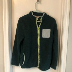 Emerald Green Sherpa Jacket